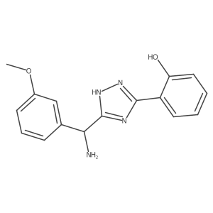 2-(3-(Amino(3-methoxyphenyl)methyl)-1H-1,2,4-triazol-5-yl)phenol结构式