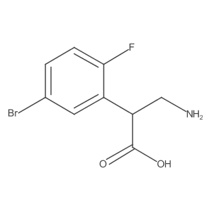 3-Amino-2-(5-bromo-2-fluorophenyl)propanoic acid Structure