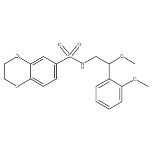 N-(2-methoxy-2-(2-methoxyphenyl)ethyl)-2,3-dihydrobenzo[b][1,4]dioxine-6-sulfonamide结构式