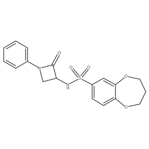 N-(2-oxo-1-phenylazetidin-3-yl)-3,4-dihydro-2H-1,5-benzodioxepine-7-sulfonamide Structure
