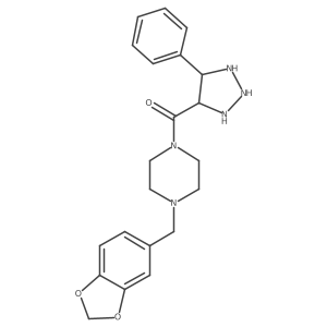 [4-(1,3-Benzodioxol-5-ylmethyl)piperazin-1-yl]-(5-phenyltriazolidin-4-yl)methanone结构式