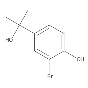 2-Bromo-4-(2-hydroxypropan-2-yl)phenol结构式