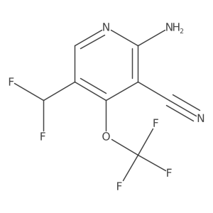 2-Amino-5-(difluoromethyl)-4-(trifluoromethoxy)nicotinonitrile Structure