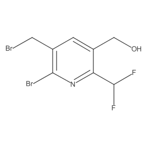 (6-Bromo-5-(bromomethyl)-2-(difluoromethyl)pyridin-3-yl)methanol结构式
