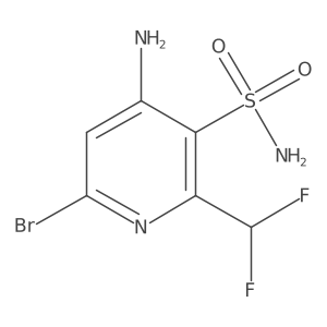 4-Amino-6-bromo-2-(difluoromethyl)pyridine-3-sulfonamide结构式