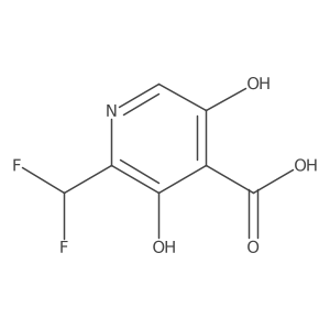 2-(Difluoromethyl)-3,5-dihydroxypyridine-4-carboxylic acid结构式
