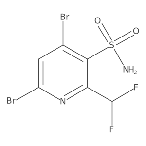 4,6-Dibromo-2-(difluoromethyl)pyridine-3-sulfonamide Structure