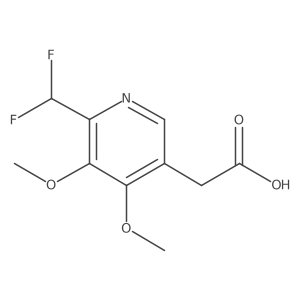 2-(Difluoromethyl)-3,4-dimethoxypyridine-5-acetic acid结构式