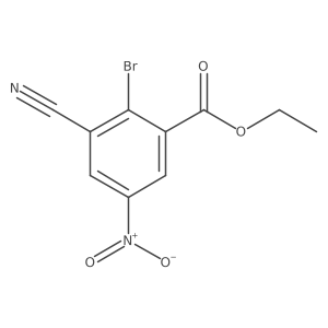 Ethyl 2-bromo-3-cyano-5-nitrobenzoate结构式