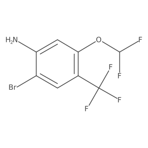 2-Bromo-5-(difluoromethoxy)-4-(trifluoromethyl)aniline结构式
