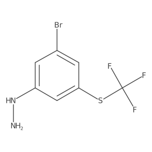 1-(3-Bromo-5-(trifluoromethylthio)phenyl)hydrazine Structure