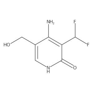 4-Amino-3-(difluoromethyl)-5-(hydroxymethyl)pyridin-2-ol结构式