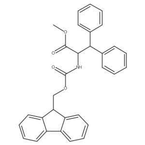 Methyl (2S)-2-{[(9H-fluoren-9-ylmethoxy)carbonyl]amino}-3,3-diphenylpropanoate Structure