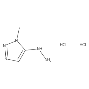 5-hydrazinyl-1-methyl-1H-1,2,3-triazole dihydrochloride结构式