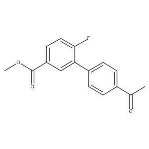 Methyl 3-(4-acetylphenyl)-4-fluorobenzoate结构式