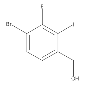 4-Bromo-3-fluoro-2-iodobenzyl alcohol Structure
