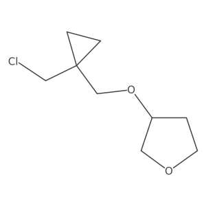 3-{[1-(Chloromethyl)cyclopropyl]methoxy}oxolane Structure