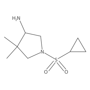1-(Cyclopropanesulfonyl)-4,4-dimethylpyrrolidin-3-amine Structure