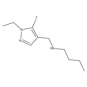 butyl[(1-ethyl-5-fluoro-1H-pyrazol-4-yl)methyl]amine Structure