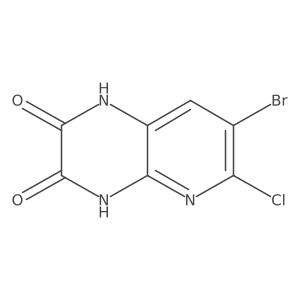 7-Bromo-6-chloro-1,4-dihydropyrido[2,3-b]pyrazine-2,3-dione结构式