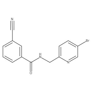 N-[(5-bromo-2-pyridinyl)methyl]-3-cyanobenzamide结构式