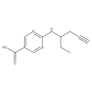 2-[(Hex-5-yn-3-yl)amino]pyrimidine-5-carboxylic acid Structure