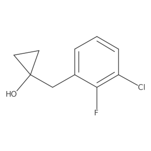 1-[(3-Chloro-2-fluorophenyl)methyl]cyclopropan-1-ol Structure