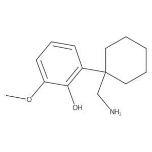 2-[1-(Aminomethyl)cyclohexyl]-6-methoxyphenol Structure