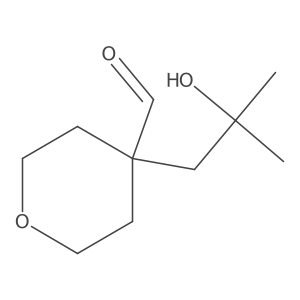 4-(2-Hydroxy-2-methylpropyl)oxane-4-carbaldehyde结构式