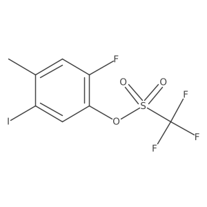 2-Fluoro-5-iodo-4-methylphenyl trifluoromethanesulphonate Structure