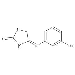 (4E)-4-[(3-hydroxyphenyl)imino]-1,3-thiazolidin-2-one Structure