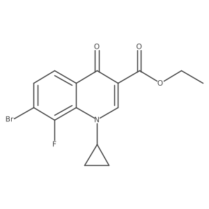 Ethyl 7-bromo-1-cyclopropyl-8-fluoro-1,4-dihydro-4-oxo-3-quinolinecarboxylate Structure