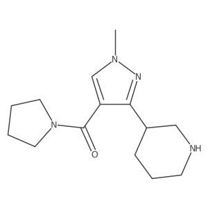 (1-Methyl-3-piperidin-3-ylpyrazol-4-yl)-pyrrolidin-1-ylmethanone Structure