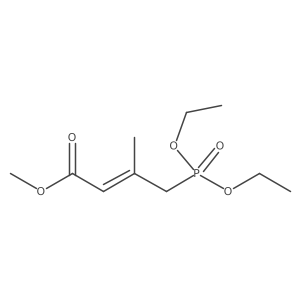 Methyl (2Z)-4-(diethoxyphosphinyl)-3-methyl-2-butenoate结构式