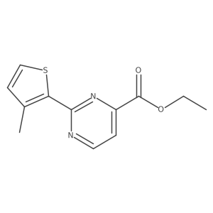 Ethyl 2-(3-methylthiophen-2-yl)pyrimidine-4-carboxylate Structure