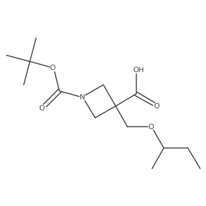 1-(tert-Butoxycarbonyl)-3-(sec-butoxymethyl)azetidine-3-carboxylic acid Structure