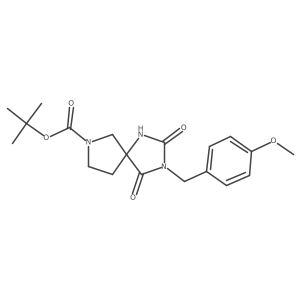 Tert-butyl 3-(4-methoxybenzyl)-2,4-dioxo-1,3,7-triazaspiro[4.4]nonane-7-carboxylate Structure