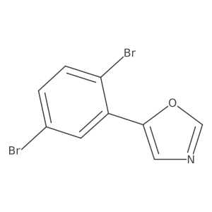 5-(2,5-Dibromophenyl)oxazole结构式