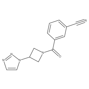 3-(3-(1H-1,2,3-triazol-1-yl)azetidine-1-carbonyl)benzonitrile结构式