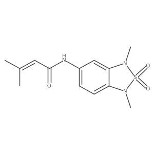 N-(1,3-dimethyl-2,2-dioxido-1,3-dihydrobenzo[c][1,2,5]thiadiazol-5-yl)-3-methylbut-2-enamide Structure