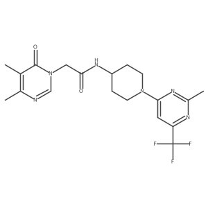2-(4,5-dimethyl-6-oxopyrimidin-1(6H)-yl)-N-(1-(2-methyl-6-(trifluoromethyl)pyrimidin-4-yl)piperidin-4-yl)acetamide Structure