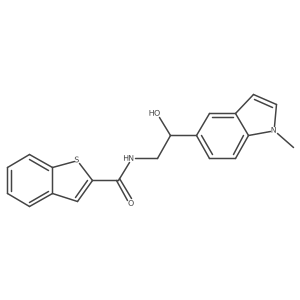 N-(2-hydroxy-2-(1-methyl-1H-indol-5-yl)ethyl)benzo[b]thiophene-2-carboxamide Structure