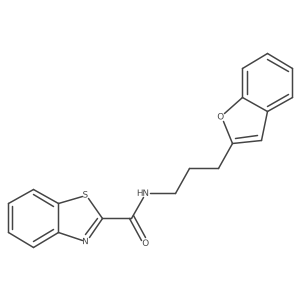 N-(3-(benzofuran-2-yl)propyl)benzo[d]thiazole-2-carboxamide结构式