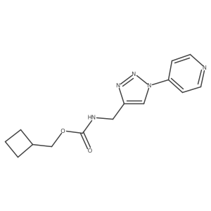 cyclobutylmethyl ((1-(pyridin-4-yl)-1H-1,2,3-triazol-4-yl)methyl)carbamate结构式