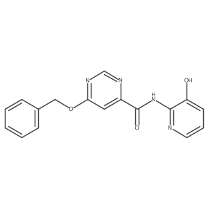6-(benzyloxy)-N-(3-hydroxypyridin-2-yl)pyrimidine-4-carboxamide结构式