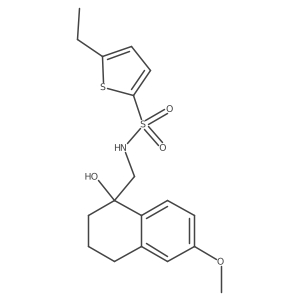 5-ethyl-N-((1-hydroxy-6-methoxy-1,2,3,4-tetrahydronaphthalen-1-yl)methyl)thiophene-2-sulfonamide Structure