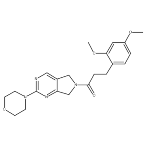 3-(2,4-dimethoxyphenyl)-1-(2-morpholino-5H-pyrrolo[3,4-d]pyrimidin-6(7H)-yl)propan-1-one Structure