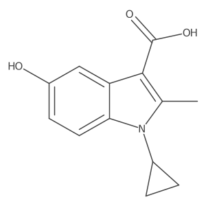 1-Cyclopropyl-5-hydroxy-2-methyl-1H-indole-3-carboxylic acid结构式