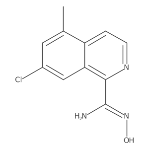 (E)-7-Chloro-N'-hydroxy-5-methylisoquinoline-1-carboximidamide结构式