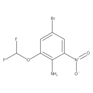 4-Bromo-2-(difluoromethoxy)-6-nitroaniline结构式